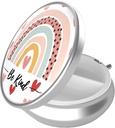 Pill box, 3 kompartment přenosný cestovní medicína Box se zrcadlem, kompaktní a roztomilé, hodí se do kabelky a kabelky, medicína a vitamín organizátor (Rainbow)