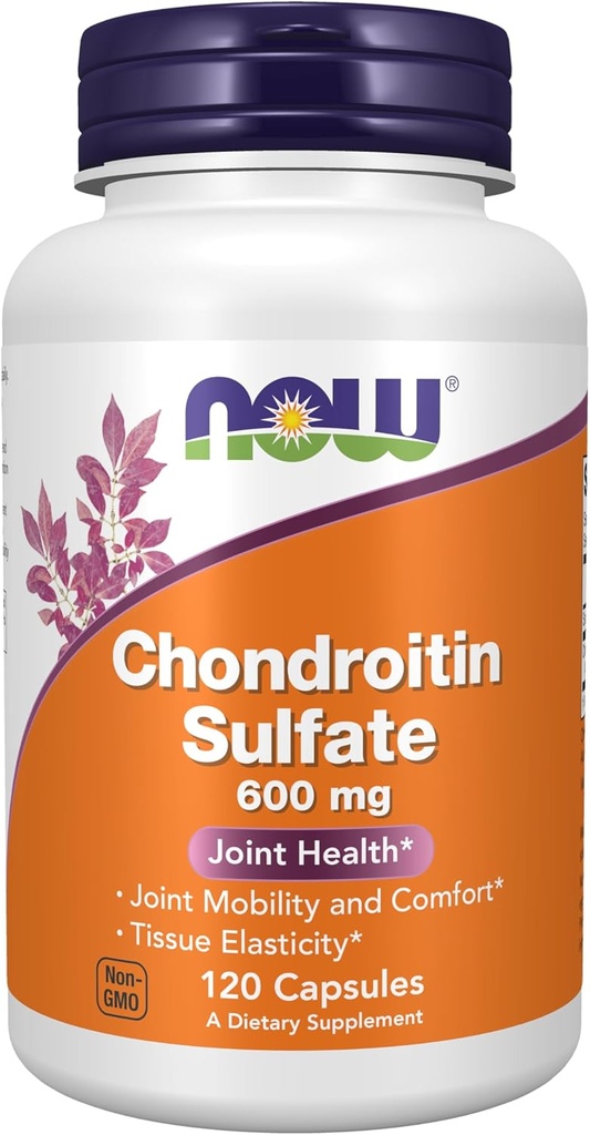 现在食品补充剂,硫酸Chondroitin 600 mg(一种甘油),联合健康*,120 Capsules