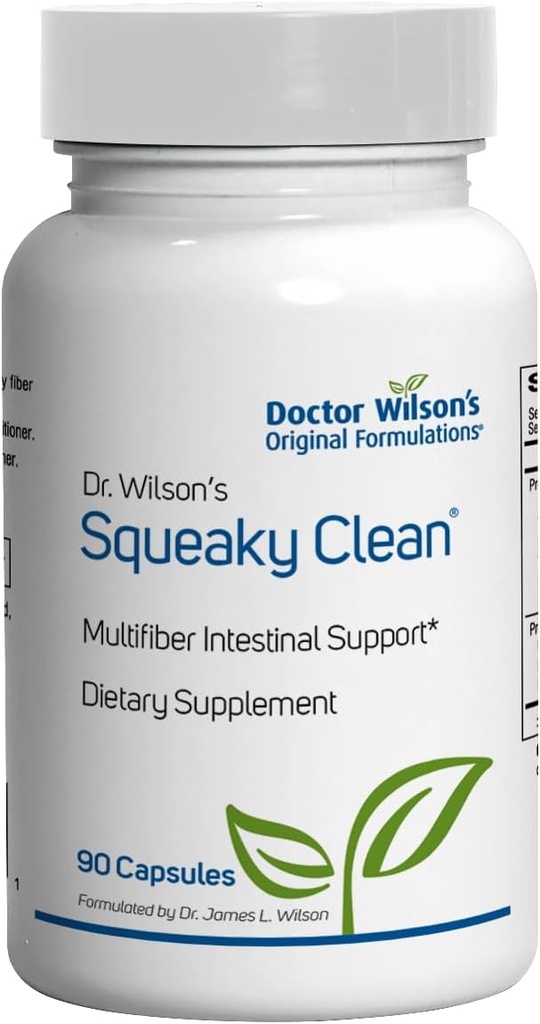 Tohtori Wilsonin Squeaky Clean Gut and Digestive Health kuitu, probiootit, entsyymit ja enemmän 90 kapselia