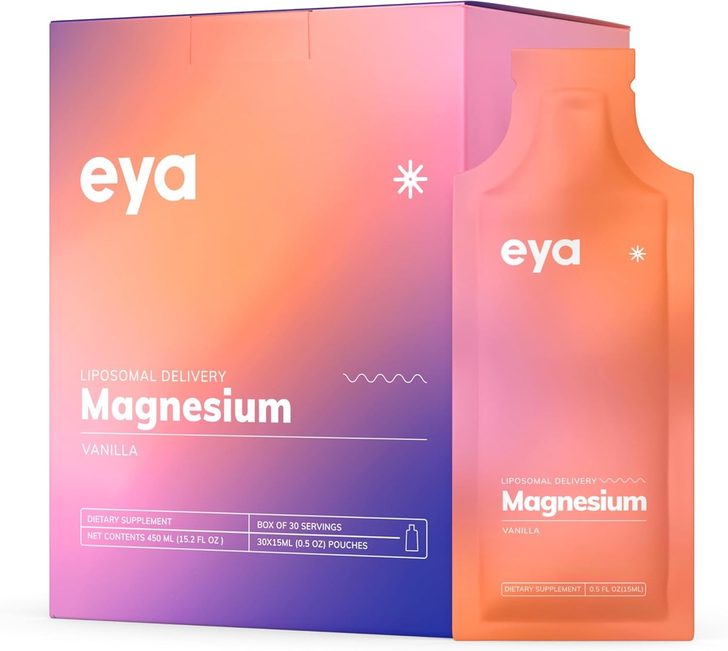 Premium Liposomal Magnesium osagarria, hezur-osasuna, muskulu-funtzioa onartzen du, fokua eta ongizate orokorra hobetzen ditu gizon eta emakumeentzat, Vegan (Vanilla Flavour - 30 Sachets x 15ml-eko kutxa)