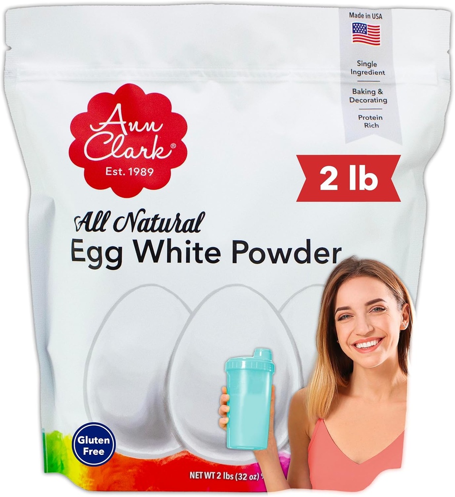 Ann Clark Alt Naturlig 100% Egg Hvitt Protein pulver laget i USA, 2 Lbs