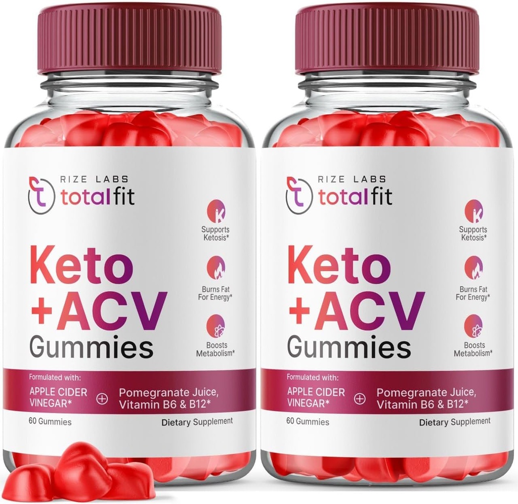 rize labs (Pack von 2 insgesamt Fit Keto ACV + Gummis, Advanced Weight Loss, Total Fit Keto Gummies Bewertungen Gomitas (120 Gummies)