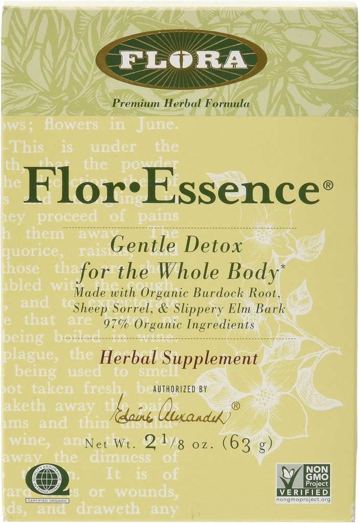 FLORA - FlorEssence Сухий чай суміш, Gentle Detox & Cleanse, 2.2 Oz