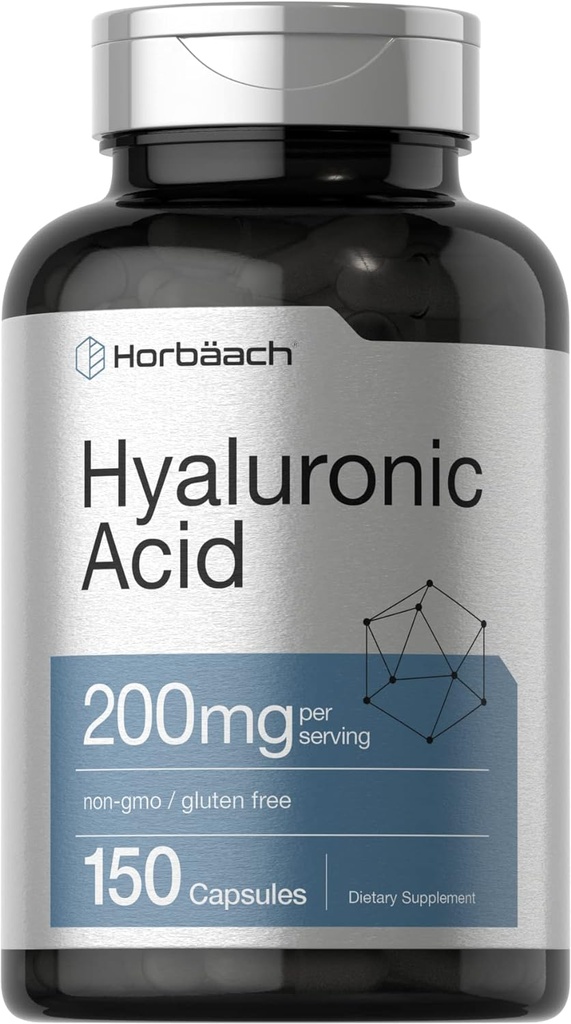 Horbäach Hyaluronic Acid Supplement . 200 mg.
