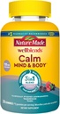 Nature Made Wellblends Calm Mind & Body, Magnesium Citrate, Ashwagandha 125mg &amp; GABA 100mg Blend for Stress Relief, 38 Gummy Vitamins