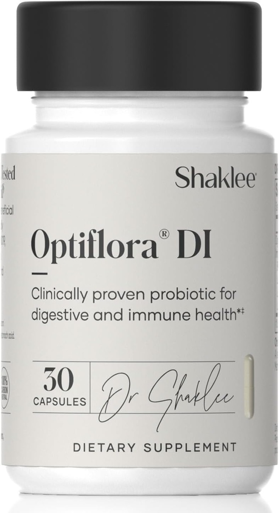 Shaklee - Optiflora® DI Probiyotik - 10 Milyar CFUs - 4 Bakterik Strains - Bifidobacterium lactis HN019TM - Destekler Intestinal Flora Balance & Regularity - Gluten, Soy & Dairy Free - 30 Capsules