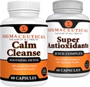 Calm Cleanse Soothing Detox + Super Antioxidant Complex de suc Bundle