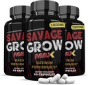 Laboratori giustificati (3 Pack Savage Grow Max 1600MG Advanced Men's Heath Formula180 Capsule
