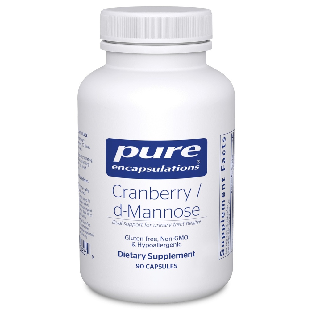 Pure Encapsulations Cranberry D-Mannose - Supports Urinary Tract Health* - with Cranberry Fruit Solids - Vegan & Non-GMO Dietary Supplement - 90 Capsules