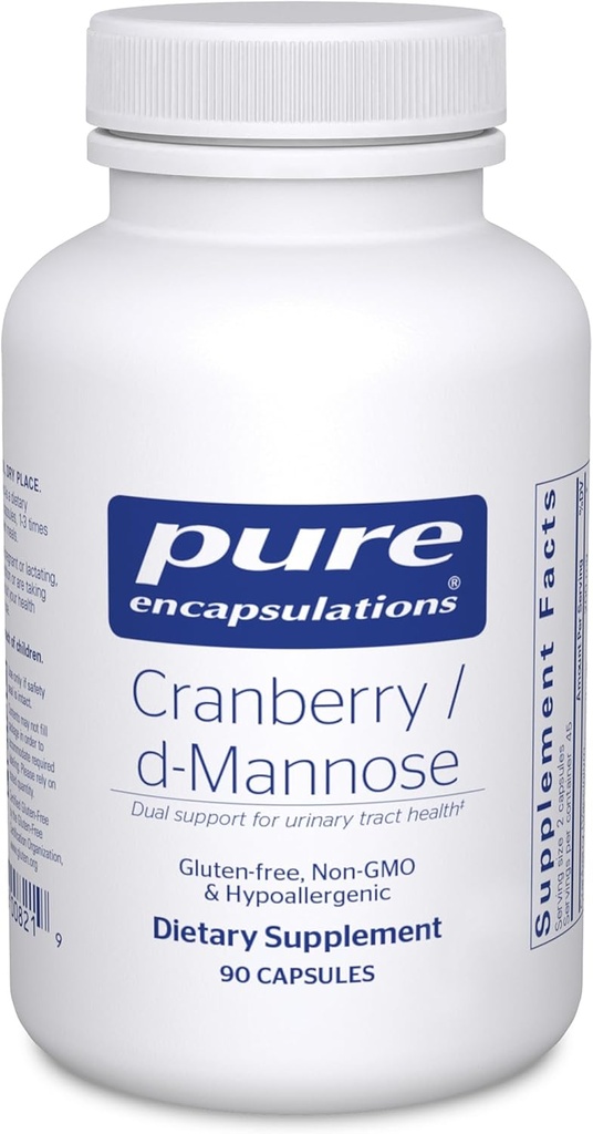 Pure Encapsulations Cranberry D-Mannose - Supports Urinary Tract Health* - with Cranberry Fruit Solids - Vegan & Non-GMO Dietary supplement - 90 Capsules