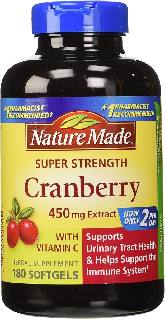 Nature Made Cranberry 450mg ekstrakt 180 Softgels