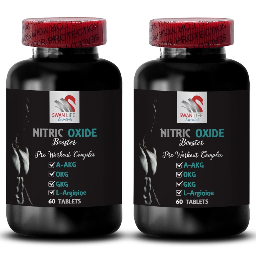 Daily supplement - NITRIC OXIDE BOOSTER - Nitric oxide supplements for men, Exercise supplement, Performance boost, Power focus, Stamina formula, Endurance booster, Muscle enhancer 2 Bottle 120 Tabs