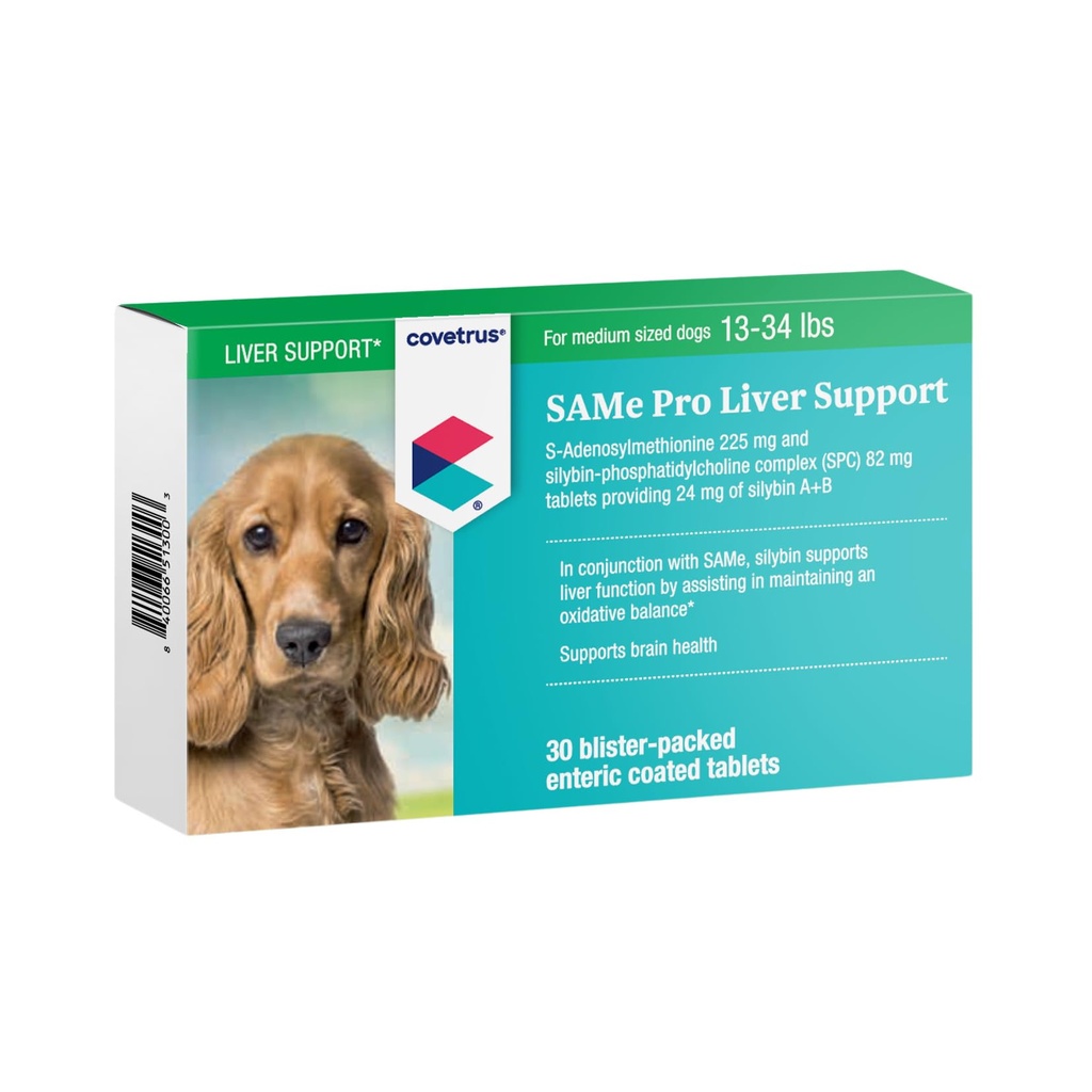 Same Pro Liver Support for Medium Dogs, 225mg, Green, 13-34 lb