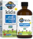 Garden of Life Kids Plant Omega-3 Liquid, Strawberry - Vegan Brain & Eye Support for Kids, Plant-Based Children's Omega 3 ALA, DHA &amp; EPA Supplement for Children, Sugar Free " Non-GMO - 2 fl oz Liquid
