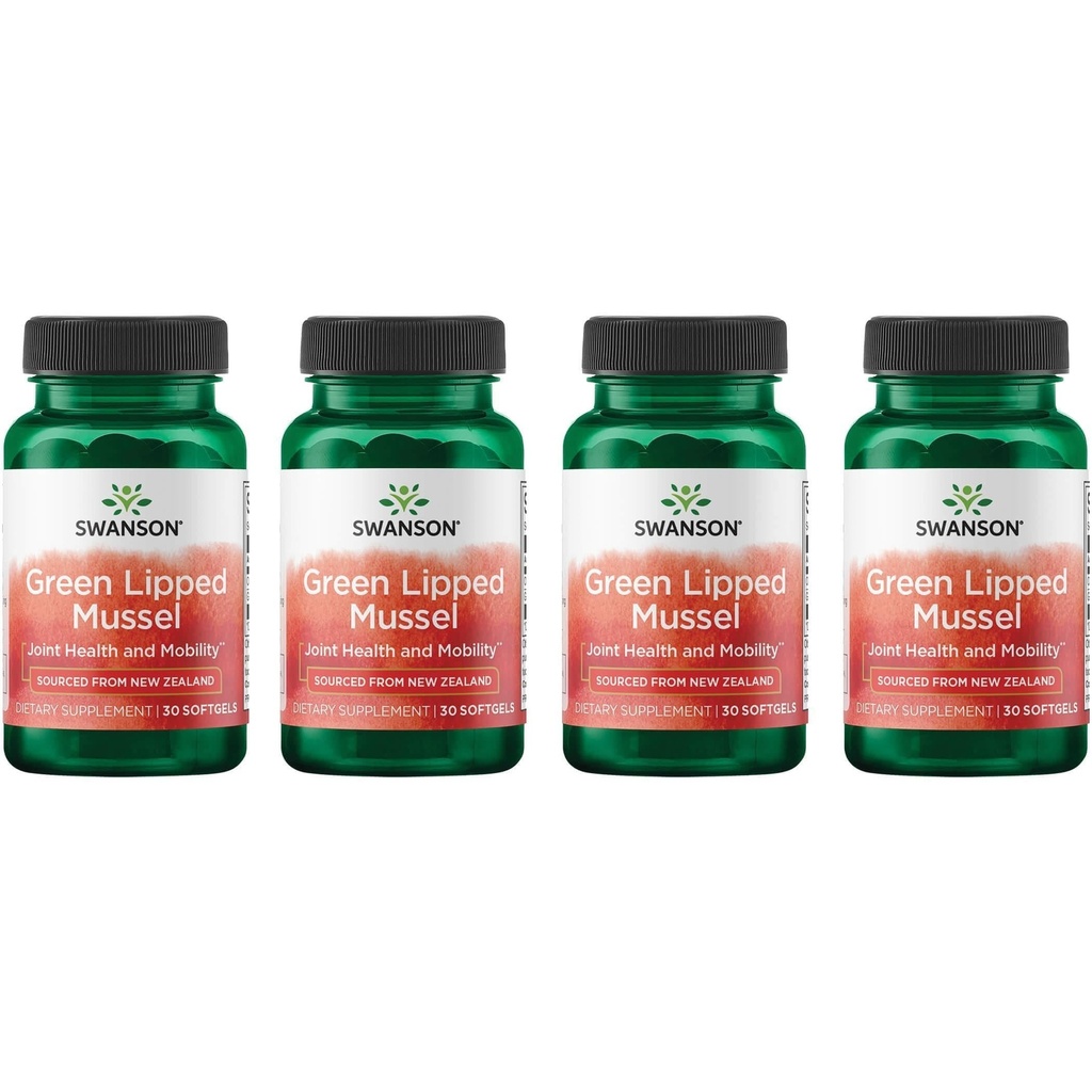 Swanson New Zealand Green Lipped Mussel Oil 30 Sgels (4 Pack)