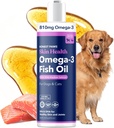 诚实的Paws 野生阿拉斯加沙门油换狗和猫 – Omega 3 鱼油补充品 皮肤,大衣,联合和心脏健康 – 自然,可持续来源,16 oz