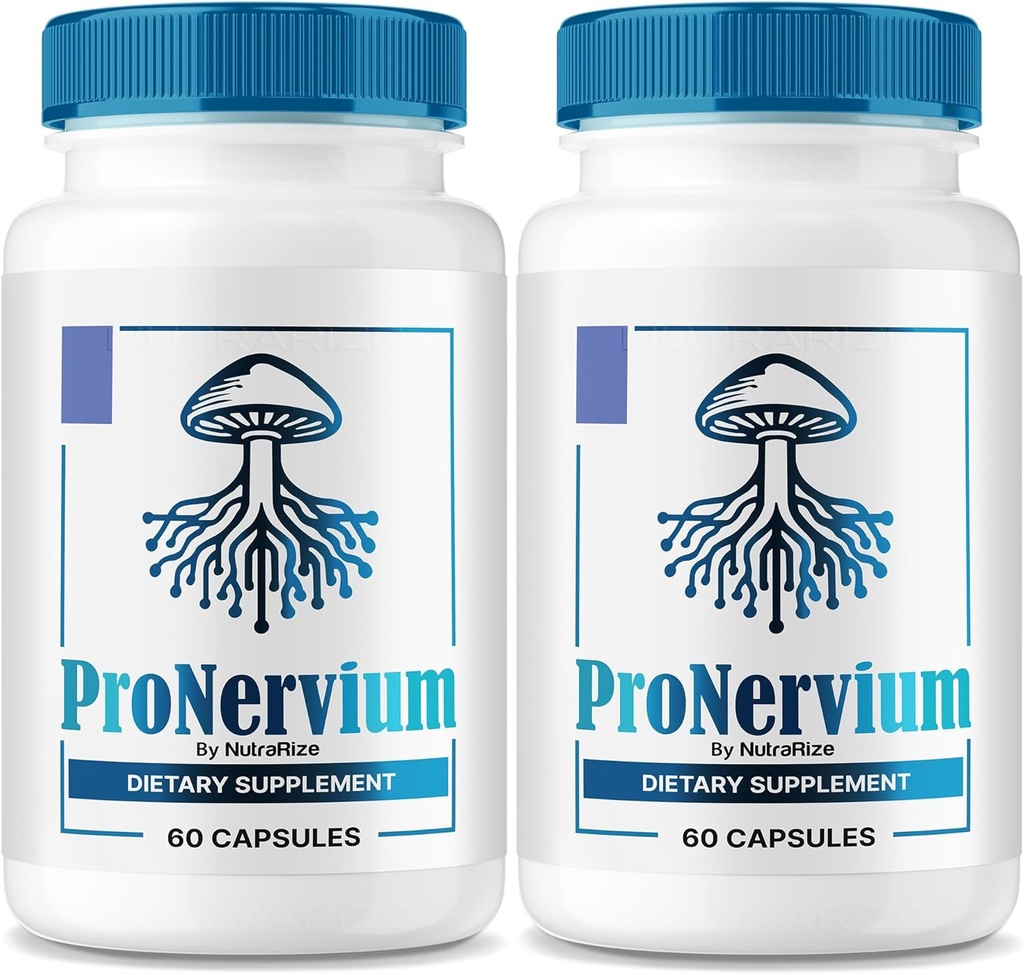 (2 Pack) ProNervium - ProNervium Advanced Nerve Здравна добавка, ProNervium Nerve Поддръжка Хапчета за хранене, All-естествена формула за динамичен начин на живот, Pro Nervium Pastillas Отзиви (120 капсули)