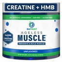BioTrust Ageless Muscle Builder - Creatine HMB Powder with Vitamin D3 & Betaine - Build & Preserve Naturally Declining Muscle Mass & Strength - Unflavored, 30 Servings