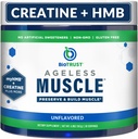 BioTrust Agness Muscle Builder - Creatine HMB Powder with Vitamin D3 & Betaine - Build & Preserve Natural Declining Muscle Mass & Strength - Ízesítetlen, 30 szerváció
