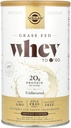 Solgar Grass Fed Whey to Go Protein Powder Unflavored, 11.2 oz - 20g de proteína de herba de vacas de Nova Zelandia - Great Tasting & Mixes Facilmente - soporta forza e recuperación - Non-GMO, 13 Servizos