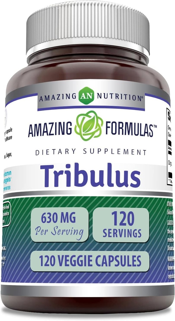 Fórmulas surpreendentes Orgânico Tribulus Terrestris Extract Supplement (Suplemento) 630 Mg Por Servindo (Suplemento) 120 Cápsulas Veggie (Unidade)