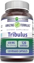 Amazing Formulas Organic Tribulus Terrestris Extract Supplement | 630 Mg per Serving | 120 Veggie kapslid | Non-GMO | Gluteenivaba | Valmistatud USAs