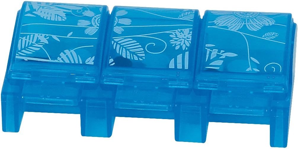 Ezy Dose Soft Touch 3 Compartment Pill Case, Медицина Planner, Витамин Организатор кутия, Удобни и лесни за употреба, 2XL отделения, Организиране на хапчета и витамини, Цвят Май Вари, BPA Free