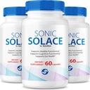 (3 Pack) Sonic Solace - Forma aurreratua entzumen osasuntsua mantentzeko, Sonic Solace Ofiziala Ear Healtherako, All Natural Support for Overall Well-Being, SonicSolace Review (180 kapsula)