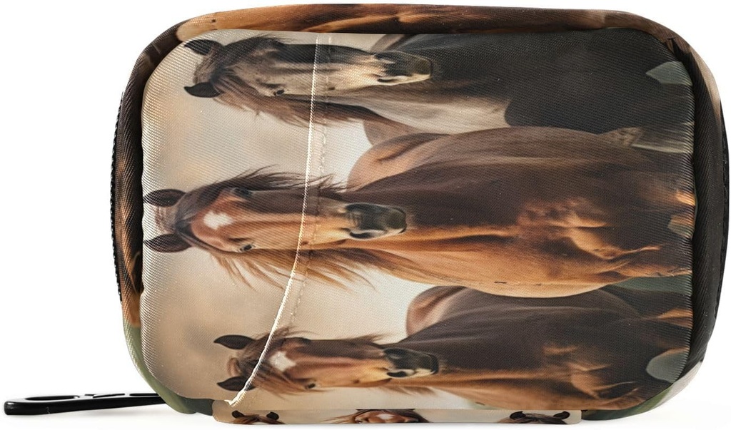 Horse Pill Organer Case Portable Weekly Pill Case Bag מאורגן עם Zipper for Supplements Medicine Travel Family Business