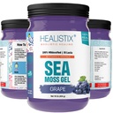 Healistix Grape Irish Sea Moss Gel 16 Oz - St Lucia Wildcrafted Seamoss Gel, 92 bitaminaz hornitua - Superfood for Immune Support, Non-GMO, Keto, Vegan