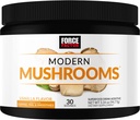 Ford FACTOR Mushros Powder, Mshrosh room suplementari amb Lions Mane, Turquia Til, & Cordoceps per donar suport a l'Energia, focus, imunity, & Digestion, Vanilla Flavor, 30 Servins