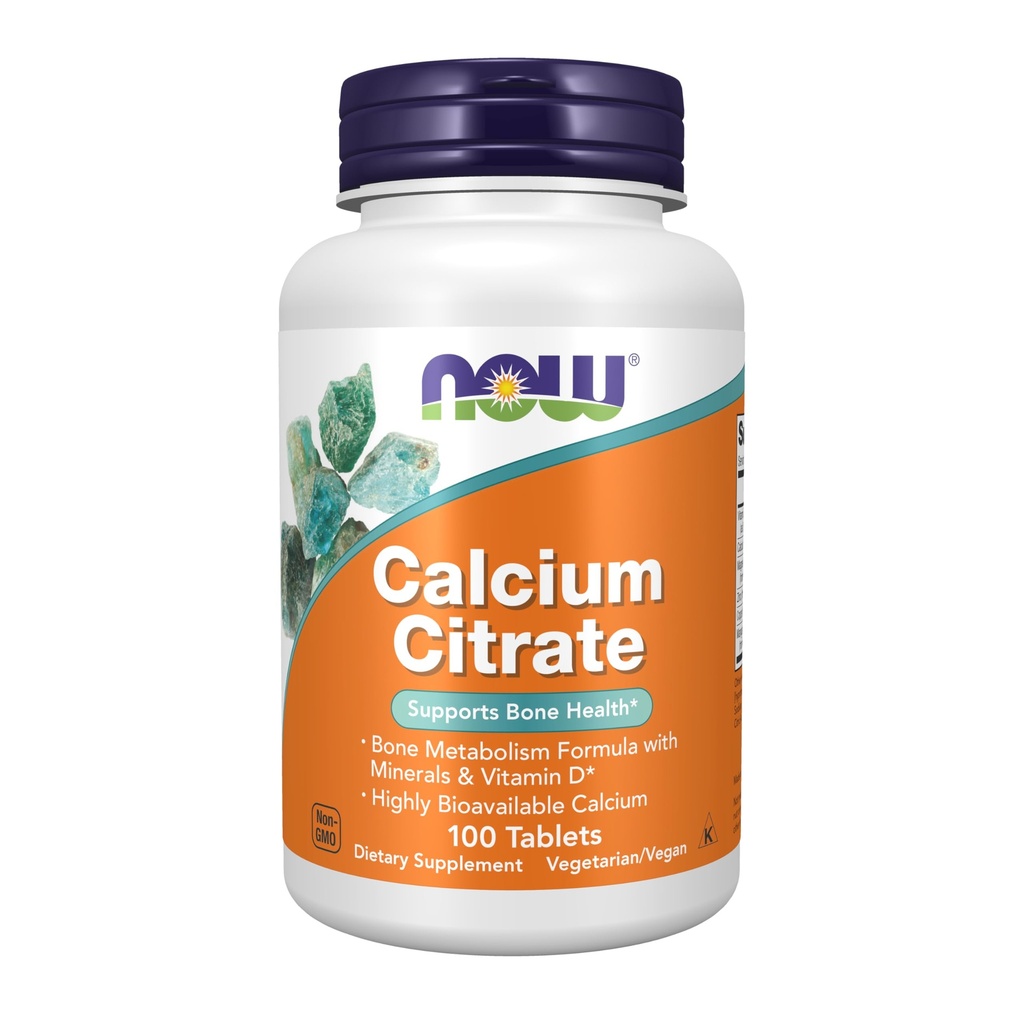Calcium Citrate with Minerals and D, 100 Tablets, Now Foods