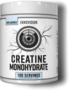 Polvere monoidrata della creatina di Ekkovision, micronizzata, non aromatizzata, pre allenamento e post allenamento supplemento per gli uomini e le donne, supporto energetico, facile da mescolare in Shakes, Smoothies & Beverages, 100 Servings