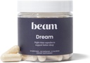 Beam Dream Sleep Capsules, L-Theanine, Apigenin, Reishi och Magnesium, Tredje part testade Natural Sleep Aid & Sleep Supplement för djup sömn, avkoppling och återhämtning, sömnstöd, 30 portioner