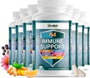GreeNatr 7 a 1 Imune Implementació suplementari amb vitamina C3, Viminad D3, Zinc 50mg, Quercetin, Echinacea Purpura, Samcusder Elberry i Ginger per a la defensa completa Imnee - 60 Capsule (12mples)
