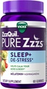 ZzzQuil PURE Zzzs De-Stress 2mg Melatonin Gumies, , Miega AIDS pieaugušajiem, Ashwagandha stresa atbalsta, 60 Gumijas
