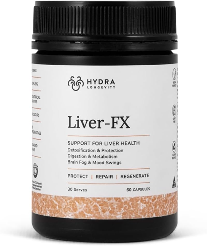 Lever-FX-leverondersteuningssupplement met melkdistel, paardenbloemwortel, leverreiniging & detox-formule, niet-GMO, veganistisch, 60 capsules (30 porties)