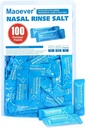Neti Pot Salt Packets - 100 Individually Wrapped Saline Packets for Nasal Wash | Neti Pot Refill Kit| Effective Nasal Irrigation | Sinus Care | Nasal Cleansing Solution