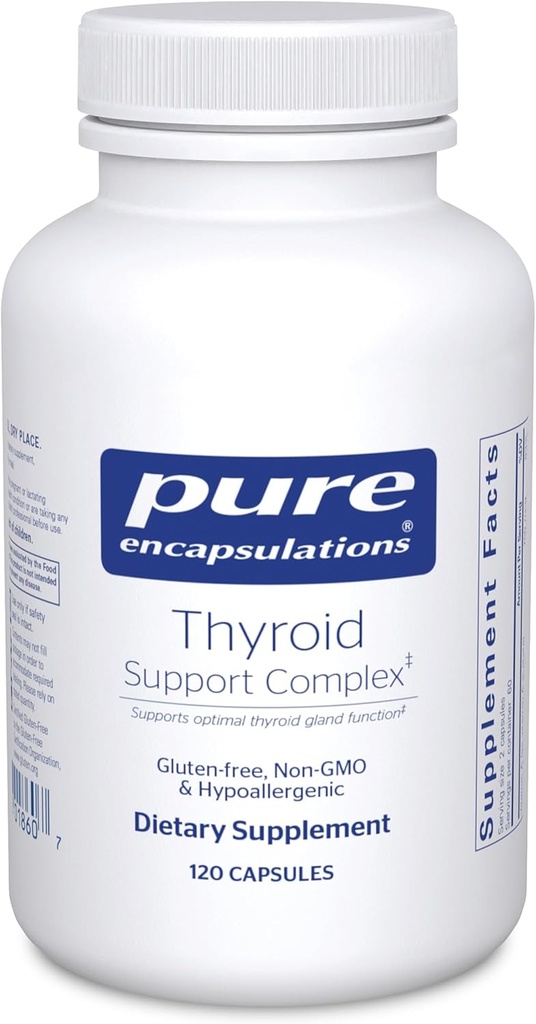 Pure Encapsulations Thyroid Support Complex - Supports Thyroid Health * - Antioxidáns infúzió - Ashwagandha & Jód - Non-GMO & vegetáriánus - 120 kapszula