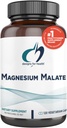 健康磁铁-Chelated Magnesium as Di Magnesium Malate - 支持能源、骨质健康+肌肉恢复的高度生物可用形式(120 Magnesium Malate Capsules)