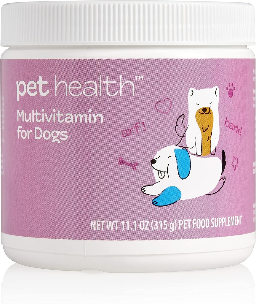 Pet Health Multivitamine Formula pentru caini, Promoveaza sanatoasa piele si haina, crestere sanatoasa, oase si dinti puternici, suporta sistemul imunitar, America de piata (90 Serviri)