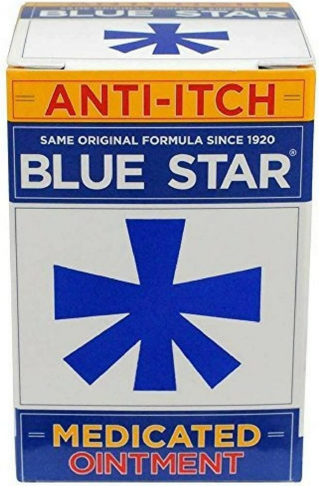 Blue Star Anti-Itch Medicated Ointment 2 oz ( 9 paketi)