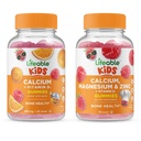 Lifeable Calcium with Vitamin D Kids + Calcium Magnesium & Zinc Kids, Gummies Bundle - Great Tasting, Vitamin Supplement, Gluten Free, GMO Free, Chewable Gummy