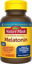 Natureza Made Melatonina 4mg comprimidos de liberação estendida, suplementos de sono para adultos, 100% droga livre de ajuda para o sono, 90 contagem, 90 dias de fornecimento