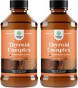 Supplément de soutien thyroïde à absorption élevée - Suppléments d'iode liquide végane pour le soutien thyroïde pour les femmes et les hommes avec le sélénium Myo-Inositol et le sangle pour l'énergie améliorée et Focus 2 Pack