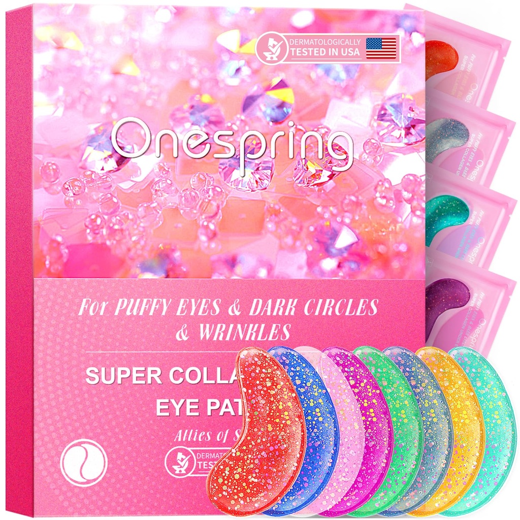 Göz Patches (24 Pairs) - Wrinkles, Puffy Eyes, Dark Circles, Göz Çantaları, Natural Collagen Eye Gels Pads, Yeniləmə üçün Göz Mask Patches altında, Revitalizing