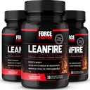עבור FACTOR LeanFire, 3Pack, Pre Workout Energy Pills עם תמצית תה ירוק וקפאין כדי להגדיל את האנרגיה, לבנות שריר Lean, לשפר את ביצועי האתל ולשפר את המיקוד, 90 קפסולות