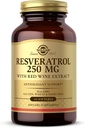 Solgar Resveratrol 250 mg Red Wine Extract - 60 Softgels - Antioxidáns Support - Non-GMO, Gluten Free, Dairy Free - 60 Servings