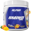 Alpha Supps Amino NRG+ BCAA Amino Energy Recovery Powder - Hydration Blend with Electrolytes - Focus Blend for Optimal Performance Support in Men & Women (30 Servings, Peachy Mango)
