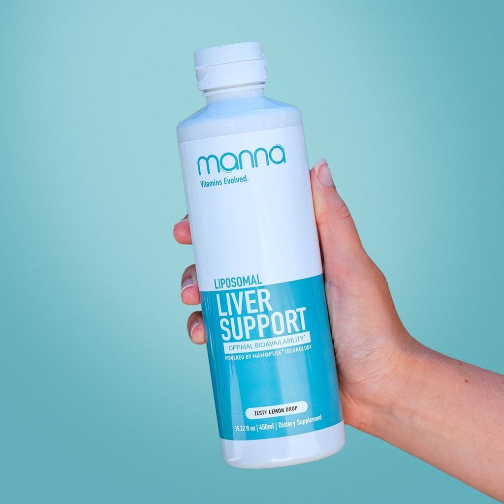 Manna Liposomal Liver Support - Liver Cleanse Detox & Repair - Liver Support Supplements for Women & Men